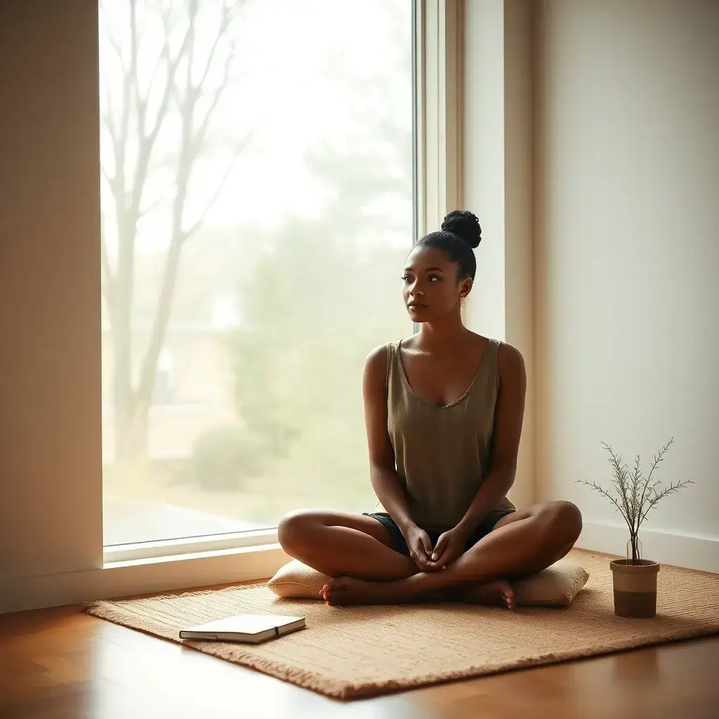 Woman displaying how to develop a mindfulness routine